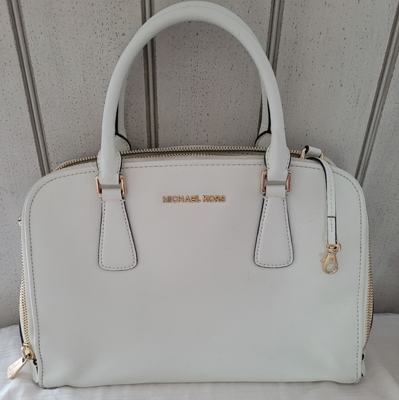 Mk white satchel bag - Picture 2 of 9